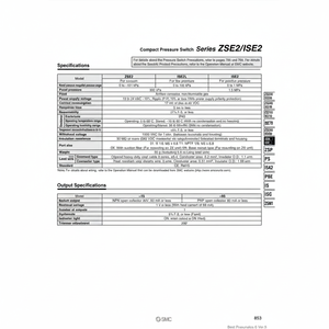 Interruptor de presión de vacío SMC Pneumatics, de 2, - Product Image 1