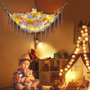 Factory Customize Cross-border Hand-woven Cotton Rope Net Bag <b>Wall</b> <b>Storage</b> <b>Hanging</b> Hammock for Kids Room Christmas <b>Wall</b> Decor - Product Image 1