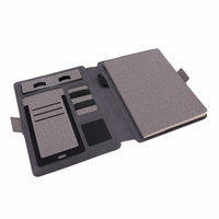 Cadeau d'entreprise personnalisé, bloc-notes A5, chargeur sans fil intelligent, porte-documents en PU avec support pour téléphone et porte-cartes