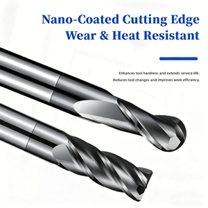 Fraise à rayon d'angle en carbure haute performance HRC70 à 4 dents R0.2-R0.5 pour usinage CNC d'acier allié - Product Image 2