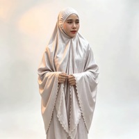 Ensemble Khimar Champagne pour femmes, Indonésie, Malaisie, Singapour, vêtements modestes, vêtements islamiques, prière