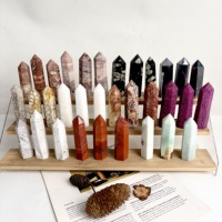 Vente en gros de tours de cristal sculptées en jaspe rouge et agate mexicaine, pour la guérison spirituelle naturelle et l'ornementation intérieure