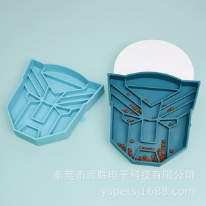 Transformers Silicone Pet Bowl 19cm Slow Feeding Dog <b>Cat</b> <b>Feeder</b> With Suction Base - Product Image 2