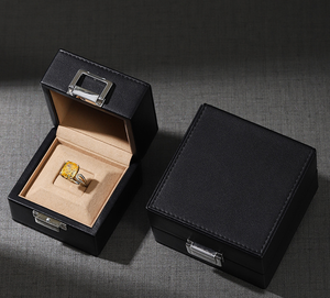 Caja de Joyería de Microfibra de Alta Gama con Aspecto de Piel de Oveja, Caja para Diamantes y Piedras Preciosas de Colores, Caja para Joyería de Jade, Caja para Anillos, Collares y Pulseras - Product Image 2