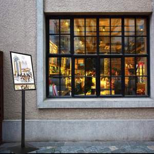 Supporto per Insegne Regolabile e Pieghevole, Resistente, 8.5 X 11'', Cornice Acrilica per Foto, Espositore da Terra Decorativo per Insegne e Poster - Product Image 5