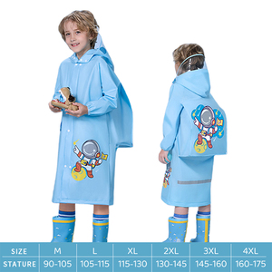 Oem Factory <strong>Wholesale</strong> Student Kids Rain Coats Boys Girls Cartoon Printed Zip EVA <strong>Raincoats</strong> for School Children - Product Image 4