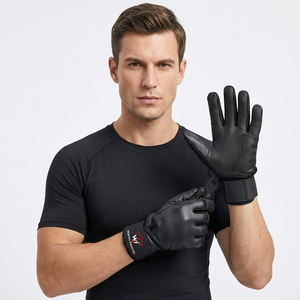 Guantes de Bateo Personalizados para Adultos, Palma de Cuero Genuino, Transpirables, Alto Agarre, Guantes de Entrenamiento de Alto Rendimiento, Ambidiestros, Derecho Izquierdo, XXL - Product Image 1