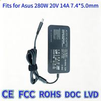 Chargeur universel de remplacement pour ordinateur portable ASUS ADP-280BB 280W 20V 14A DC, 100% compatible OEM