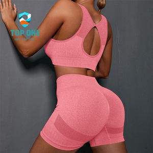 TopOne Femmes Sport Soutien-Gorge Yoga Court Deux Pièces Gym Fitness Yoga Set - Product Image 3