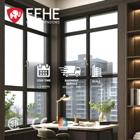 EEHE French Window Grills Design Aluminium Certifié NFRC Insonorisé Étanche French Window Design Verre Casment Swing Windows