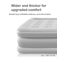 Matelas gonflable King Size surdimensionné, pliable, avec pompe intégrée pour la maison et le camping