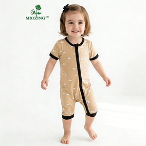 Piyama Bayi Serat Bambu Lembut dan Elastis Miozing Summer Ready Stock, Resleting Ganda, Grosir untuk Butik, Pesanan Kecil - Product Image 1