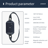 Traqueur GPS de charge sans fil 868 MHz 915 MHz LoRaWAN