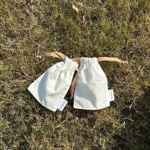 High Quality Small Cotton <b>Pouch</b> With Label Cotton Canvas <b>Drawstring</b> Bag - Product Image 3