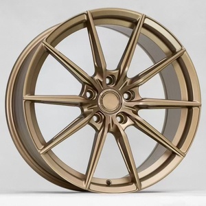 Jantes en alliage d'aluminium moulées en stock, roues WF de 15 à 19 pouces pour voitures particulières, jantes de course en noir, bronze, argent, chrome - Product Image 2