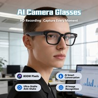 Lunettes Intelligentes TOWIN TWV03 PRO-1B avec Caméra IA, Photos 8MP/32MP, Vidéo 1200P, Anti-tremblement, Traduction IA et Reconnaissance d'Objets via Wi-Fi