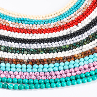 JD GEMS Vente en gros de perles rondes en turquoise naturelle de 4 à 12 mm, design élégant et coloré, pierre de guérison pour la fabrication de bijoux DIY