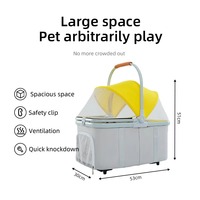 2025 Chariot de transport pour animaux de compagnie de luxe, pliable, 3-en-1, avec fonction poussette et chariot, pour la montée d'escaliers, pour petits chiens et chats jumeaux ou doubles