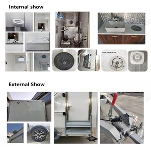 Уличный двухкомнатный туалетный прицеп класса люкс, мобильный прицеп для прачечной, портативный туалет и санузел - Product Image 3