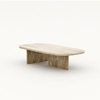 Luxuriöser Ovaler Couchtisch aus Massivholz Minimalistischer Stilvoller Multifunktionaler Wohnzimmer-Sofatisch Anpassbare Farbe