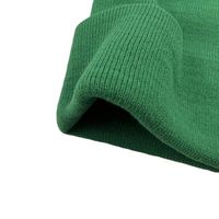 Bonnet d'hiver confortable en tricot avec logo personnalisé unisexe avec manchette pliée