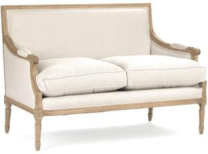 Trang trại phong cách mỹ hiện đại và tối giản đồ nội thất phòng khách gỗ rắn ghế lanh tự nhiên và một nử<span class=keywords><strong>a</strong></span> - Product Image 2