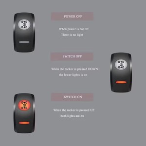 Interrupteur à bascule GPS étanche, bouton orange pour feux antibrouillard, interrupteur marche/arrêt 5 broches pour bateau, voiture, <span class=keywords><strong>robot</strong></span>, machine, accessoires - Product Image 3