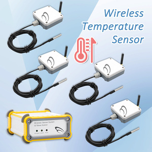 RF Wireless Temperature Sensor Kit, Equipped With a System of 4 Sets of Temperature Wireless Sensors and Base Stations - Product Image 1