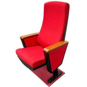 Silla de Auditorio Masao Roja con Cojín de Alta Densidad y Reposabrazos para Teatro, Escuela, Cine, Sala de Conferencias - Product Image 4