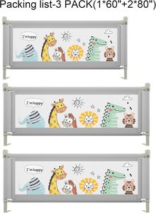 Heavy Duty Metal Foldable Baby <strong>Bed</strong> <strong>Rail</strong> for Toddlers, Adjustable Height Swing Down Guard, Portable <strong>Bed</strong> <strong>Side</strong> <strong>Rails</strong> Bumper - Product Image 2