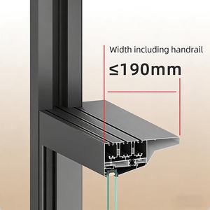 Finestre Scorrevoli in <span class=keywords><strong>Alluminio</strong></span> con Isolamento Termico, Vetro Temperato Antiuragano, Insonorizzate, Design Semplice e Moderno - Product Image 6