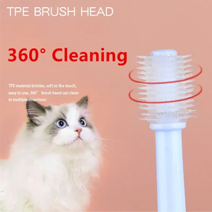 Cepillo de dientes para mascotas de 360 grados, cepillo para <span class=keywords><strong>gatos</strong></span>, además de <span class=keywords><strong>mal</strong></span> <span class=keywords><strong>aliento</strong></span>, cuidado de los dientes de sarro, limpieza para perros y <span class=keywords><strong>gatos</strong></span>, suministros de limpieza para perros y <span class=keywords><strong>gatos</strong></span> - Product Image 4