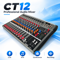 Console de mixage audio pour DJ à 12 canaux, connectivité sans fil Bluetooth USB, égalisation à trois bandes, son professionnel