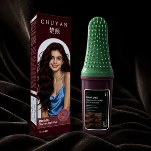 Tinte para el Cabello en Crema con Logotipo Personalizado OEM ODM, 200 ml, Color Borgoña, Nutritivo, a Base de Plantas, Marca Privada, Popular - Product Image 1