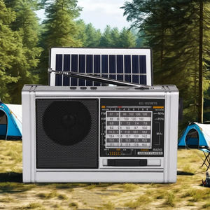 FM AM SW 8-Band Vintage Retro Radio Solar Powered Rechargeable With <b>USB</b> TF MP3 Playback Built-in <b>Speaker</b> - Product Image 2