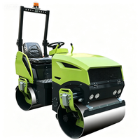 Compacteur routier mini à double tambour de 1,5 tonne, transmission mécanique, garantie de 2 ans, haute efficacité, capacité de pente de 30 %