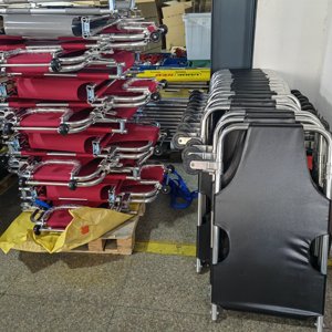 Camilla desmontable de aleación de aluminio para emergencias, camilla de rescate funeraria con ruedas - Product Image 4