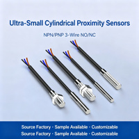 Interruptor de proximidad cilíndrico ultracompacto de tres hilos M3, sensor micro pequeño M4, sensor de inducción metálico mini M5, personalizado de fábrica