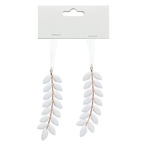 LOT DE 2 PORTE-PLANTES EN PLASTIQUE BLANC 3,5X0,4 H. 10,3CM - Product Image 1