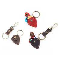 Jingying 2026 Factory Wholesale Simple Keychain-style Leather Guitar Pick Storage Bag String Instrument Guitar Parts&Accessories
