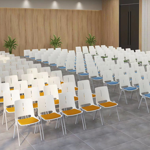 Design moderno escritório empilhável móveis atacado sala treinamento cadeiras conferência empilhamento cadeira plástica