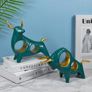 Adorno Nórdico Creativo de Vaca de Arte Popular, Figura Abstracta de Animal Esculpida en Resina Epoxi para Decoración del Hogar, Mueble de TV/Vino - Product Image 4