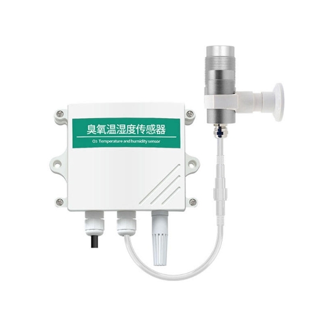 Wall Mounted O3 Gas Temperature Humidity Sensors Analog RS485 4-20mA Modbus Ozone Air Detector