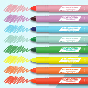 Paquete de 8 Marcadores de Gel de Colores Surtidos - Secado Rápido, Sin Manchas, Para Diario, Estudio y Toma de Notas, Marcadores de Gel Vibrantes - Product Image 1