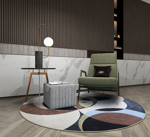 Tapis rond classique bleu à <span class=keywords><strong>courant</strong></span>, tapisserie <span class=keywords><strong>de</strong></span> salon, personnalisé, styliste pour zone décontractée - Product Image 5