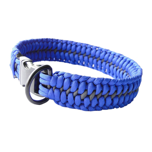 Leather Dog <b>Collar</b> with Geometric Stitching Adjustable Buckle Closure Classic Style for Dogs All Seasons - Product Image 4