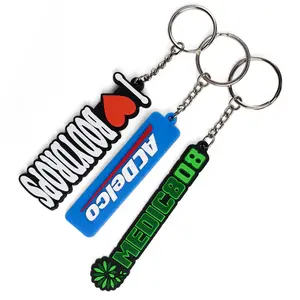 Customized 2d soft pvc keychain hot sale factory direct OEM cheap rubber PVC keychains for promotional gift