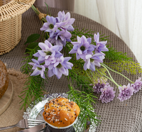 Bunga Lily Buatan Tangan Gaya Eropa, Hiasan Dinding Rumah, Bunga Vcare,  Mountain Has Silk Xi Handwritten Cross-Border