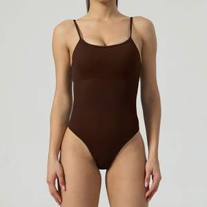 Wholesale Custom <b>Women's</b> Activewear <b>Bodysuit</b> Eco-Friendly New Y2K Casual Style Halter Neck Seamless Skinny All Summer Winter - Product Image 5