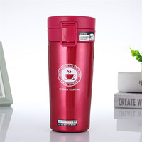 Tasse réutilisable de 380ml avec couvercle Tasse à café isolée en acier inoxydable pour boissons chaudes et froides Bouteille de voyage idéale avec infuseur à thé